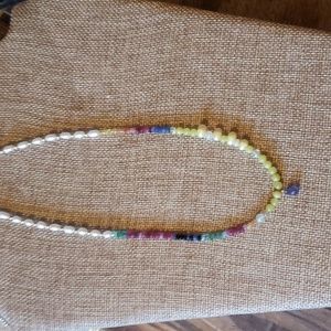 Sapphite pearl and tanzanite one of a kind handmade